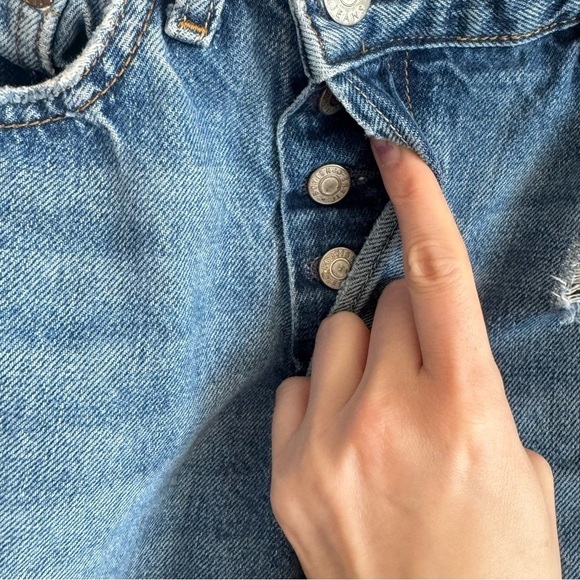 Boyish by Her 26 The Casey Crossover Asymmetrical in Rear Window Wash Jeans - Picture 12 of 12